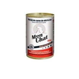 hrana-umeda-pisici - Mon Chat - conserva pentru pisici cu carne de vita 415 gr