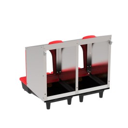 Accesorii pentru pasari - Cuib de ouat metalic pentru interior „Platinum” 2 Compartimente