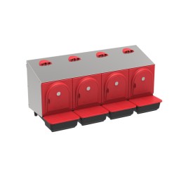 Accesorii pentru pasari - Cuib de ouat metalic pentru interior „Platinum” 4 Compartimente